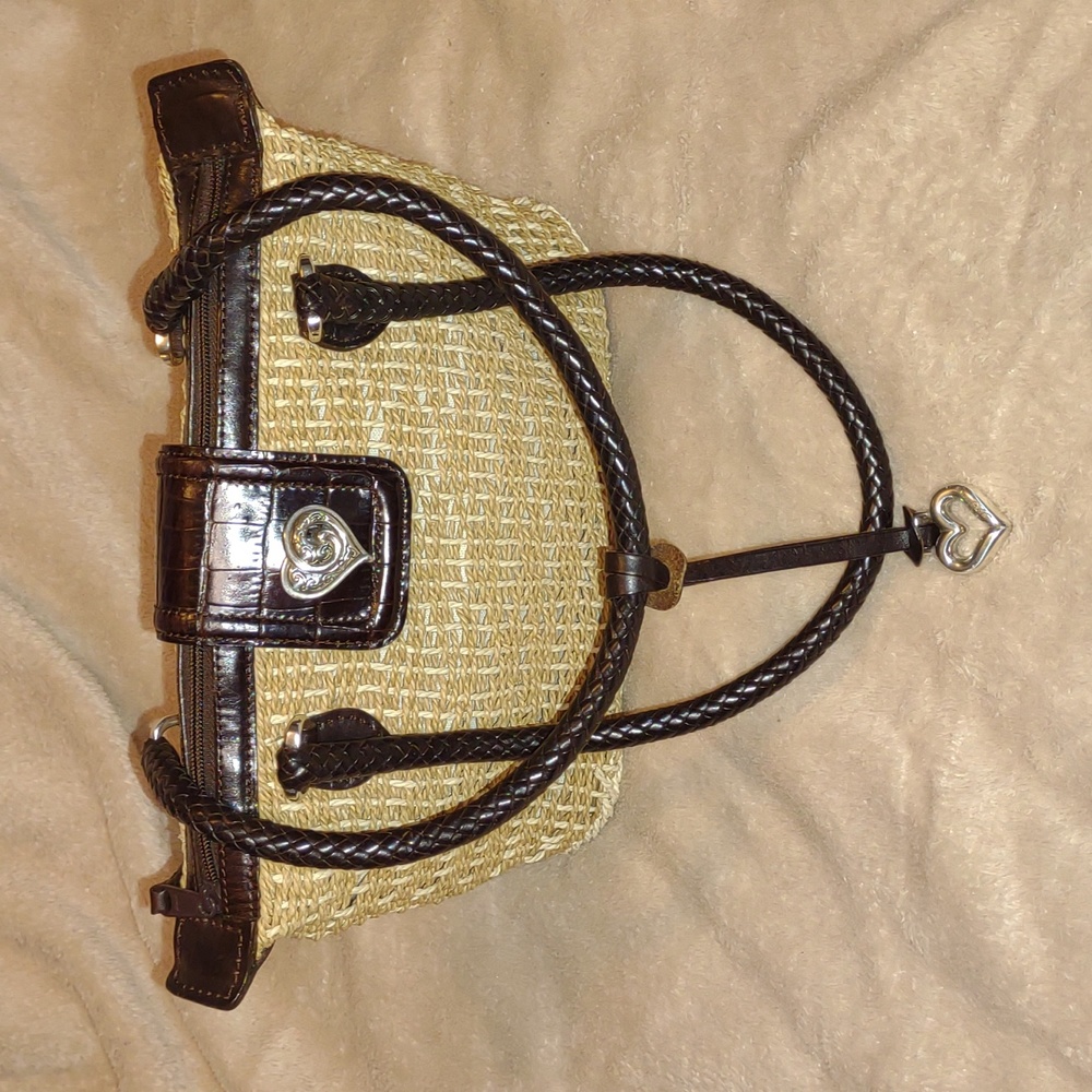 VINTAGE💜 BRIGHTON Woven Jute Handbag - Picture 7 of 16